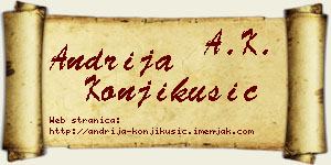 Andrija Konjikušić vizit kartica